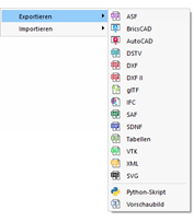Schnittstellen für Export