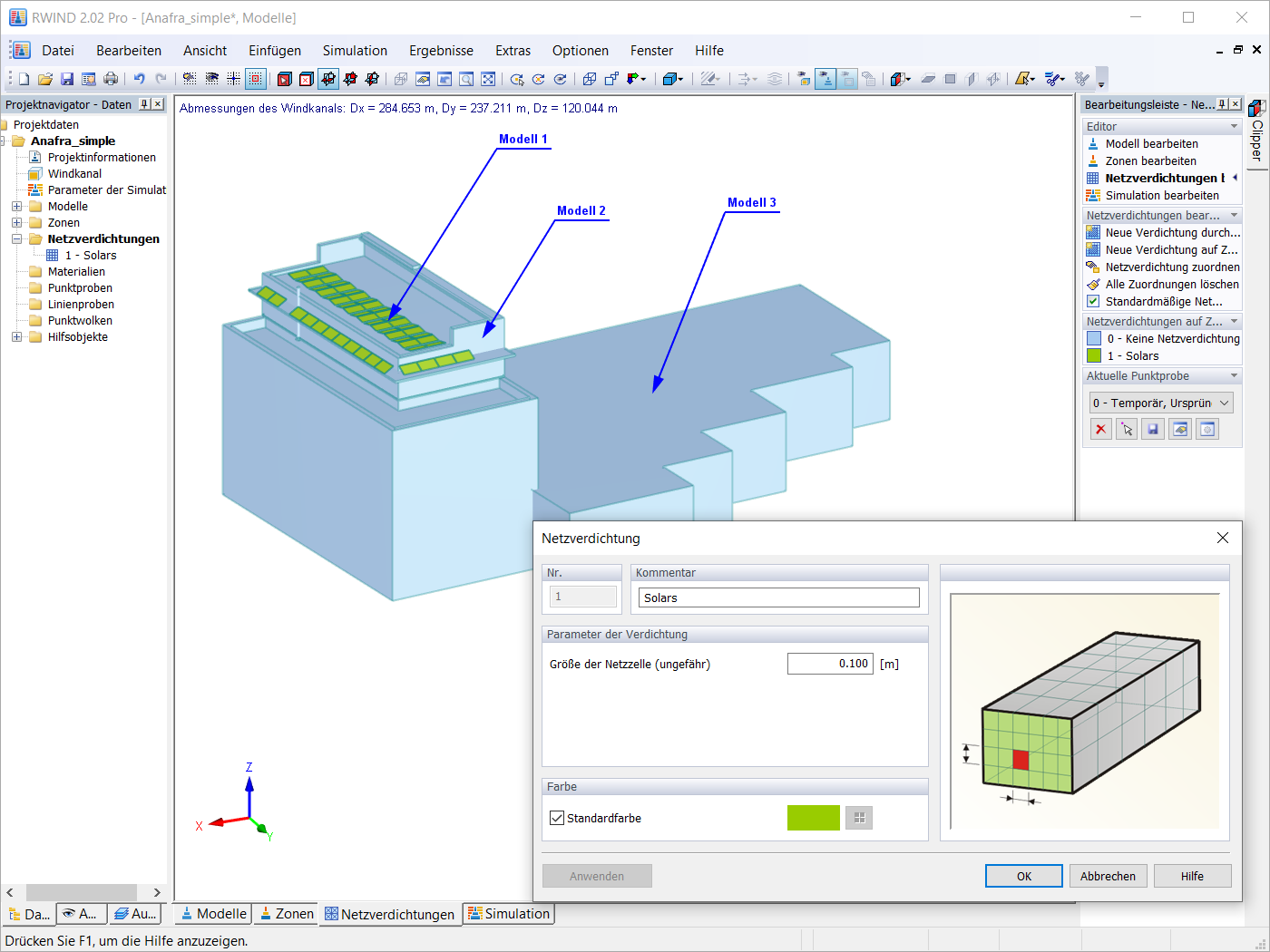 Netzverdichtung der Zone