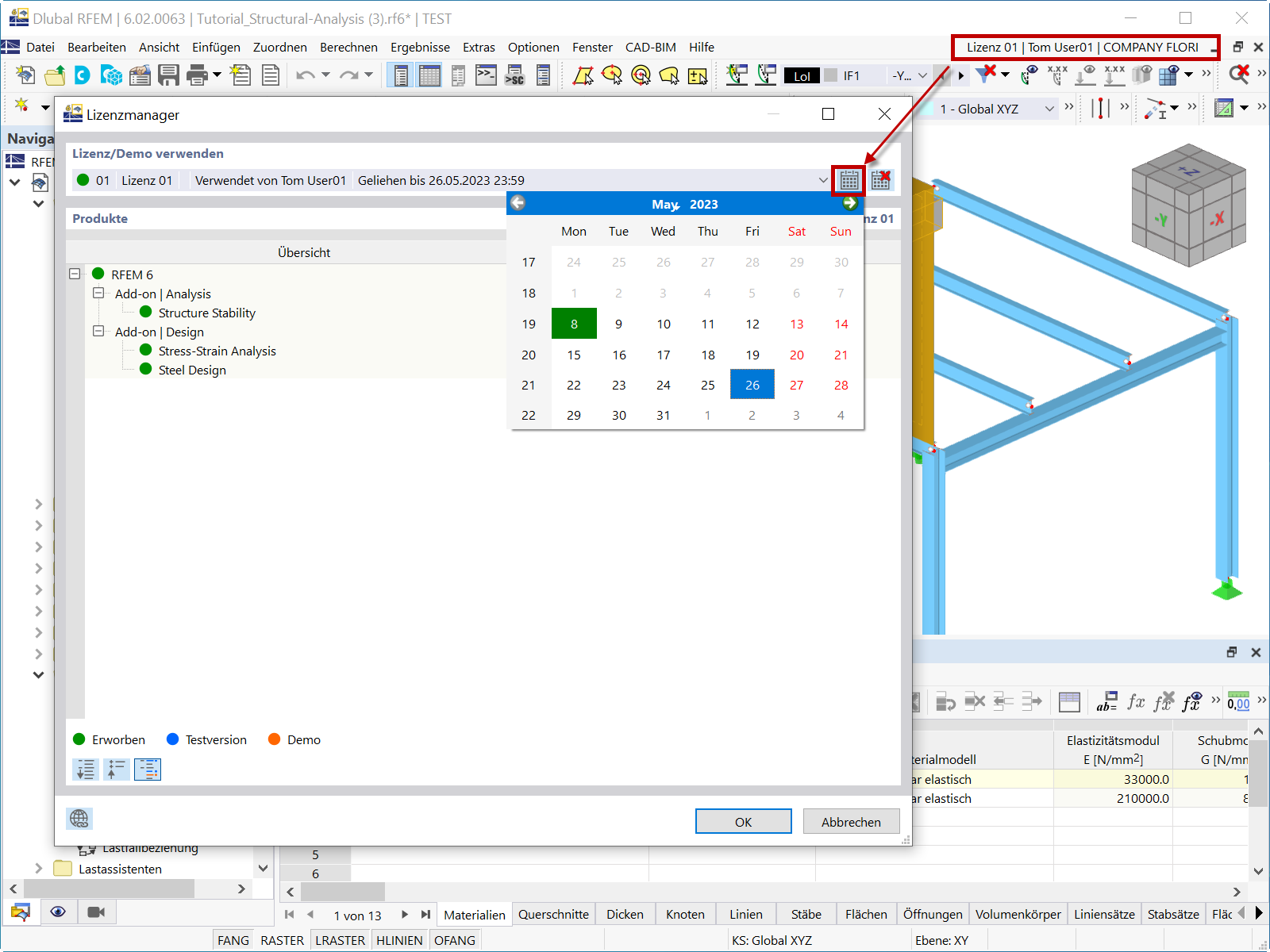 KB 001803 | Die Dlubal Onlinelizenz