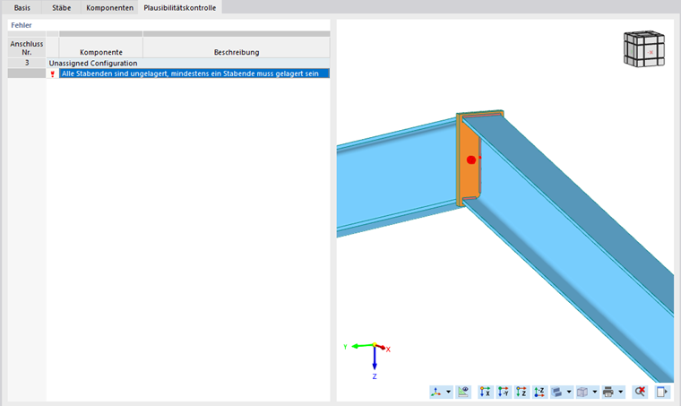 Alle Stabenden sind ungelagert