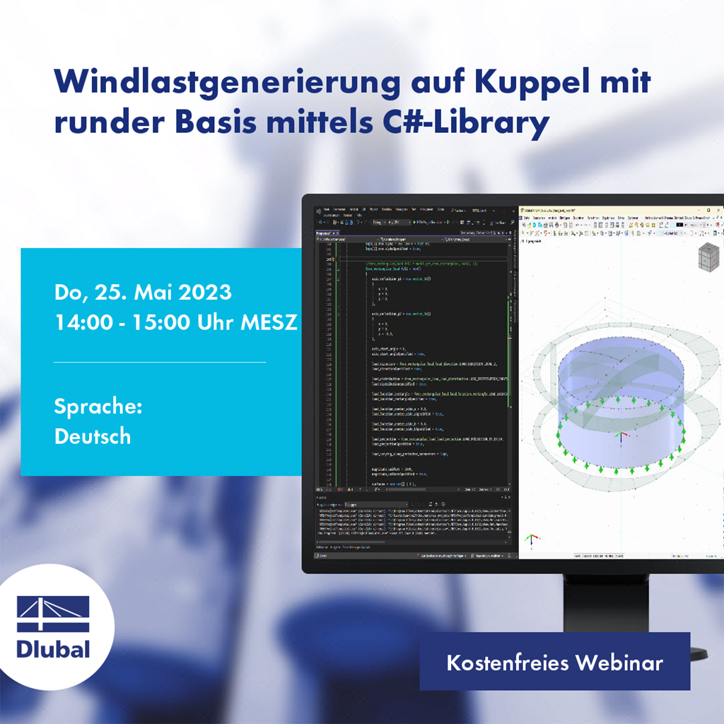 Windlastgenerierung auf Kuppel mit runder Basis mittels C#-Library