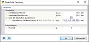 Parameter für Auslegung des Stabdurchmessers festlegen