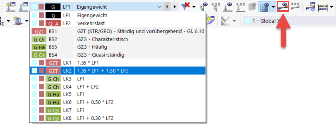 Eine digitale Benutzeroberfläche zeigt den Prozess zum Starten einer technischen Berechnung an.