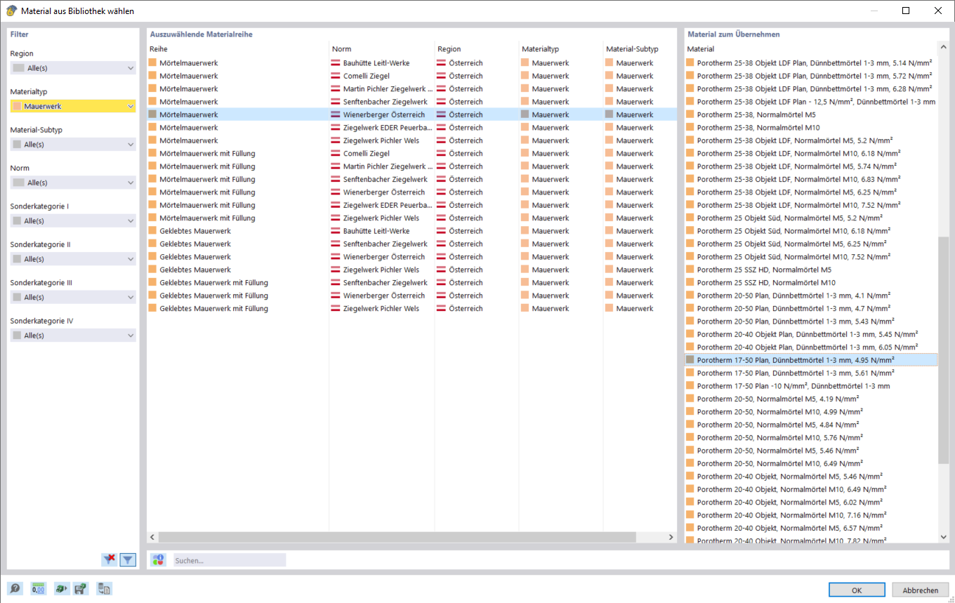 Materialanalyse von Innenwandstrukturen. Fokus auf Bau- und Materialwissenschaften.