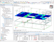 Ergebnisse der Betonbemessung in Tabellen und Grafik