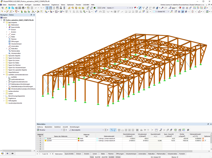 CP 001264 | Modell der Industriehalle aus Holz in RFEM 6 (© Maderas Besteiro)