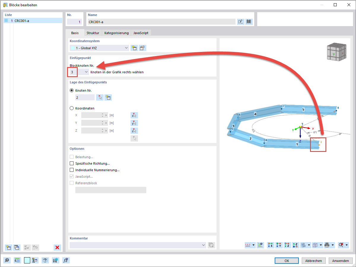 FAQ 005386 | Wie kann ich in RSTAB 9 einen gebogenen Träger eingeben?