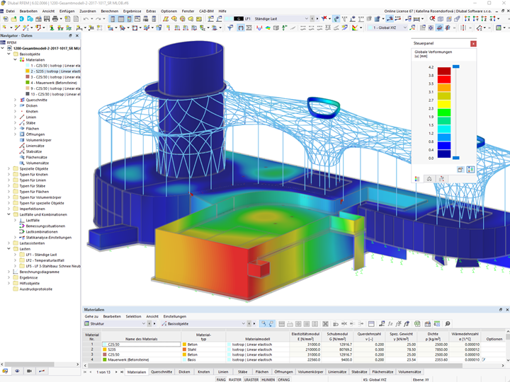 Verformungen in RFEM | © Baumruck + Oswald
