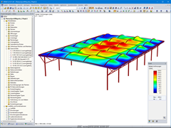 Verformungen unter Windlast in RFEM 5 (© Normandie Structures)