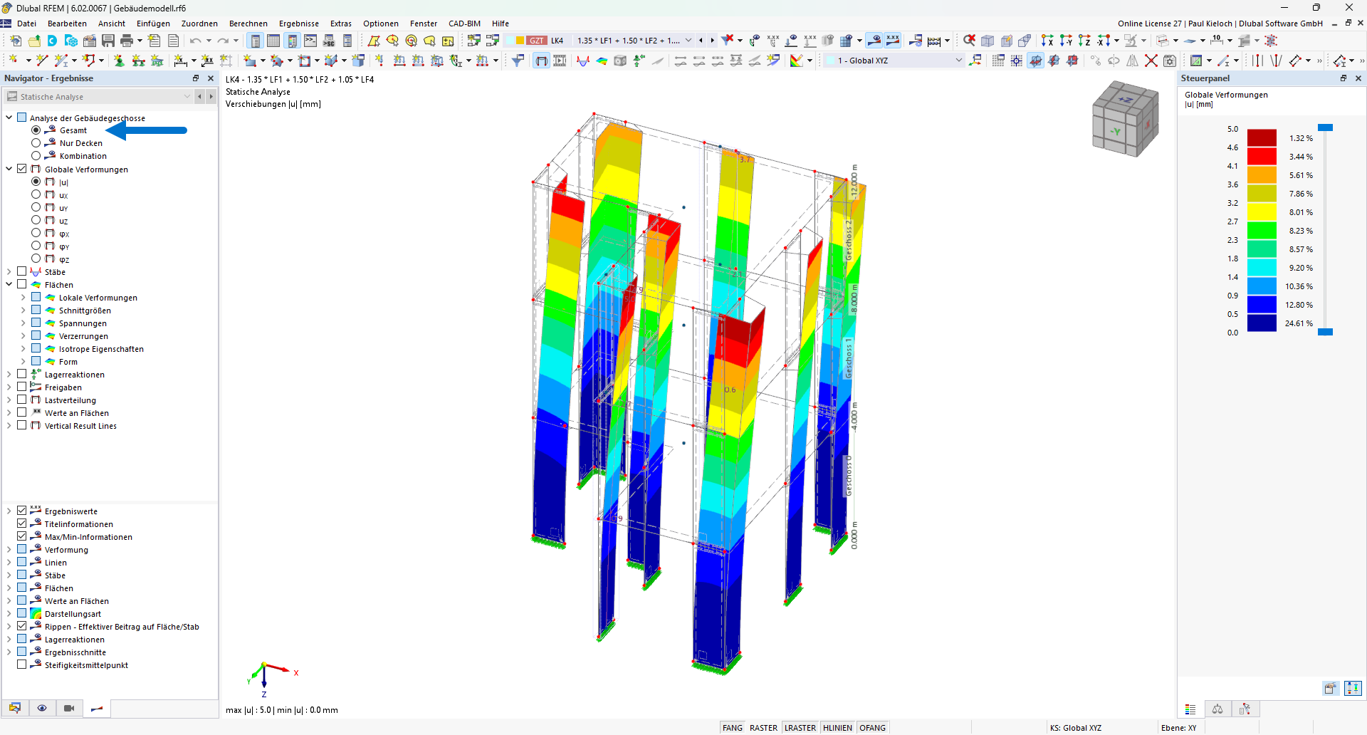 FAQ 005387 | Ich habe ein 3D-Modell und versuche dieses mit dem Gebäudemodell in  Wände  und  Flächen  zu zerlegen und diese isoliert zu berechnen. Mein System wir