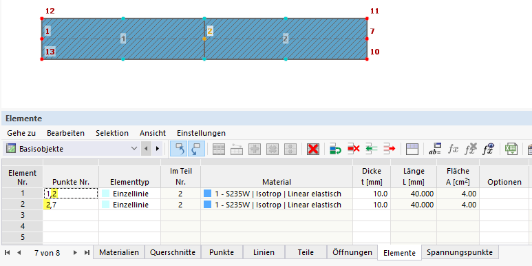 FAQ 005391 | Wann sind in RSECTION 1 Elemente miteinander verbunden und wie können diese miteinander verbunden sein?