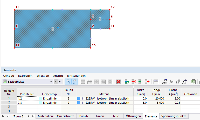 FAQ 005391 | Wann sind in RSECTION 1 Elemente miteinander verbunden und wie können diese miteinander ?