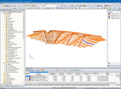 Stabwerksmodell in RFEM 5 (© LCA Construction Bois)