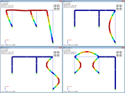 KB 001851 | Erste vier Eigenformen des Beispielsystems