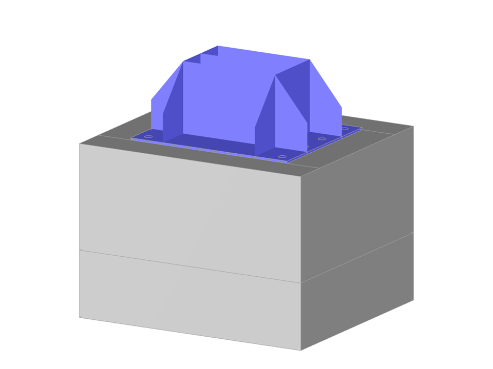 Modell 004247 | Stütze - Fußplatte - Fundamentverbindung