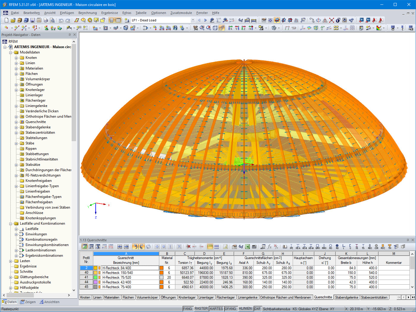 Gesamtansicht des Tragwerks (© ARTEMIS INGENIEUR)