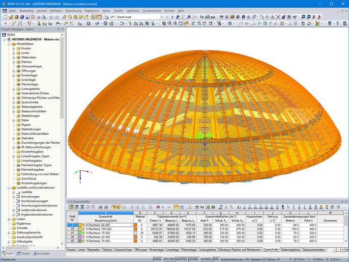 Gesamtansicht des Tragwerks (© ARTEMIS INGENIEUR)