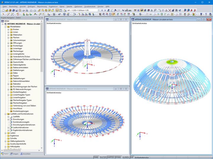 Gelenke von Dachstäben und Fußböden der Struktur (© ARTEMIS INGENIEUR)