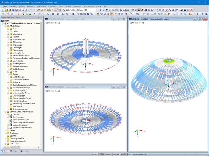 Gelenke von Dachstäben und Fußböden der Struktur (© ARTEMIS INGENIEUR)