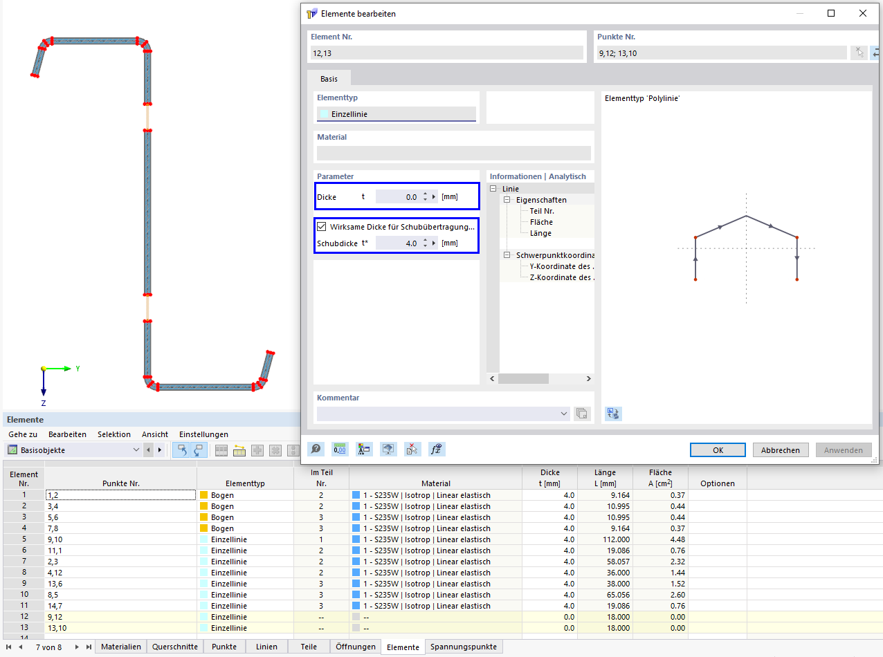 FAQ 005393 | Wie können Schraubenlöcher in dünnwandigen Querschnitten abgebildet werden?
