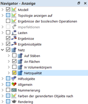 Illustration zur Aktivierung der Netzqualitätseinstellungen in einer Bausoftware.