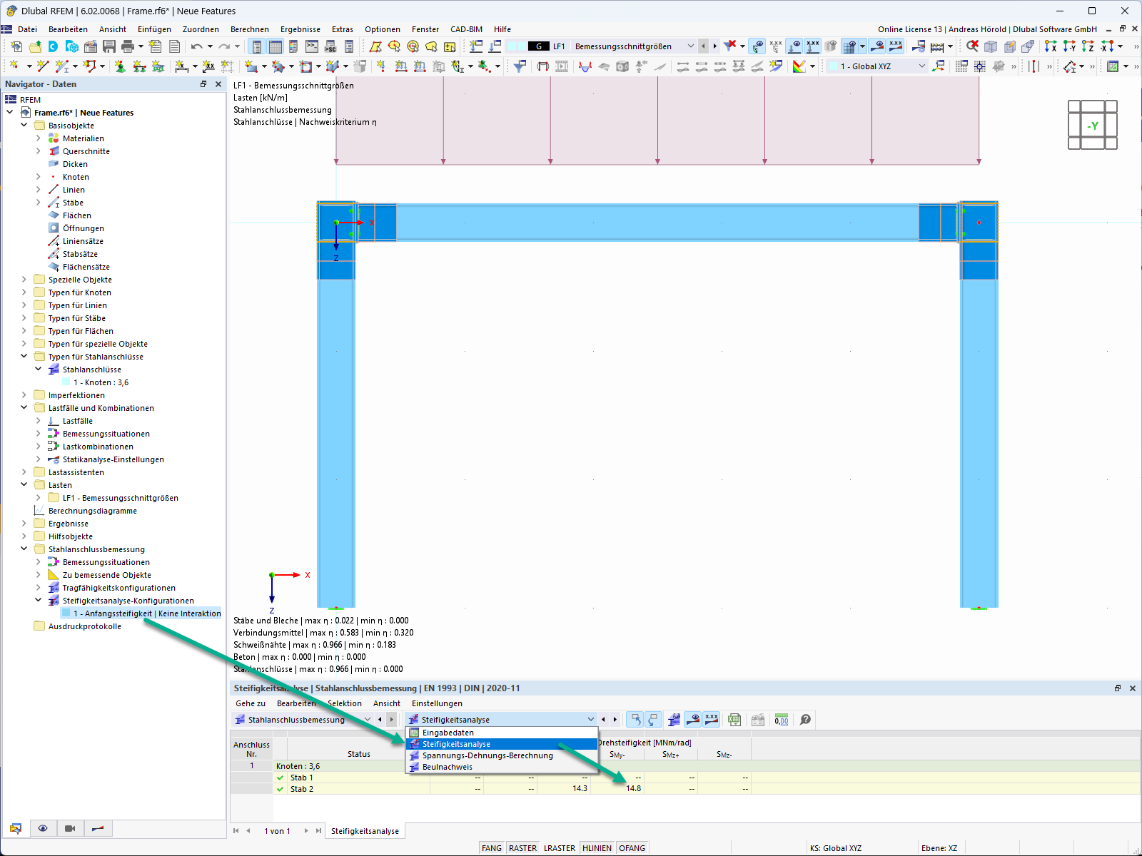 Feature 002639 | Berechnung der Anfangssteifigkeit Sj,ini