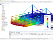 Verformungen der Airedale Drehbrücke in RFEM