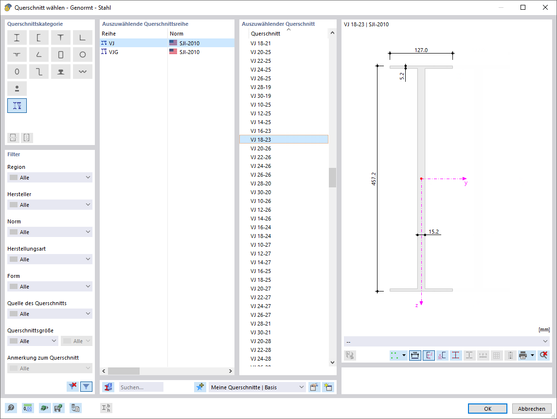 Virtuellen Träger in Bibliothek auswählen