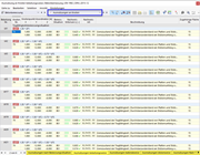 Ergebnistabellen 'Ausnutzungen an Knoten' für Betonbemessung