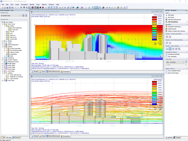 RWIND-Modell des Pristina City Centers