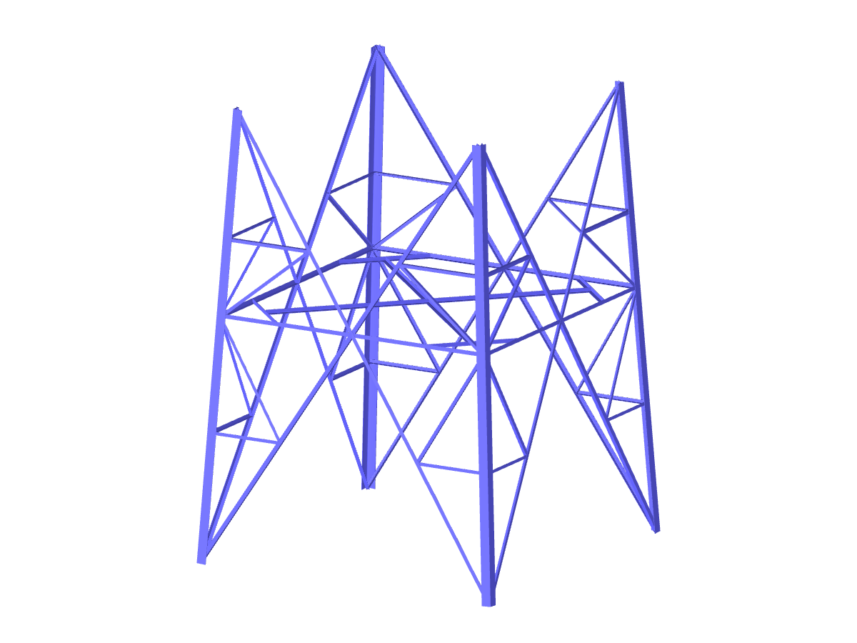 Selbsttragende Turmplatte mit strukturellem Rahmen und detaillierten technischen Komponenten.