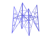 Selbsttragende Turmplatte mit strukturellem Rahmen und detaillierten technischen Komponenten.
