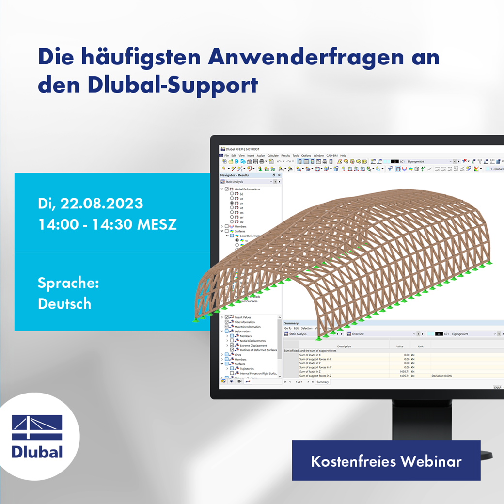 Die häufigsten Anwenderfragen an den Dlubal-Support
