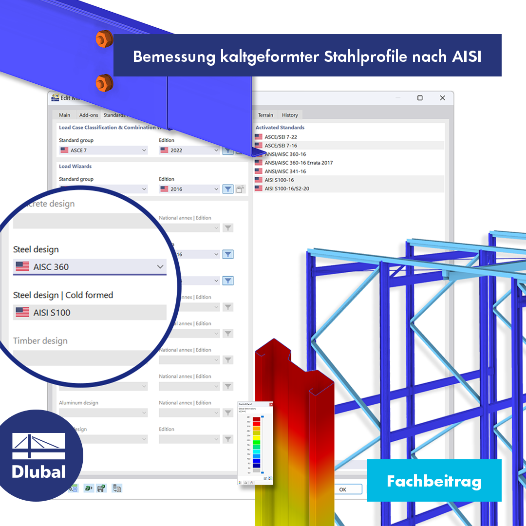 Bemessung kaltgeformter Stahlprofile nach AISI
