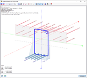 Ergebnisverläufe im Querschnitt mit Spannungen von Beton und Bewehrung