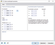 Einstellungen für IFC-Import