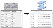 Definition der Achsensysteme Tekla - RFEM