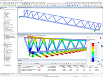 RSTAB-Modell der Prozessionswegbrücke über den Dortmund-Ems-Kanal in Münster