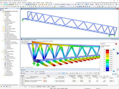 RSTAB-Modell der Prozessionswegbrücke über den Dortmund-Ems-Kanal in Münster