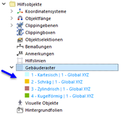 Voreingestellte Typen für Gebäuderaster