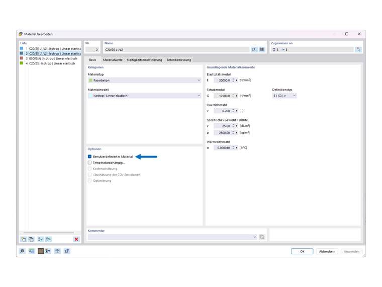 FAQ 005388 | Wie kann ich in RFEM 6 die Bemessung mit Stahlfaserbeton im Add-On  Betonbemessung  aktivieren?