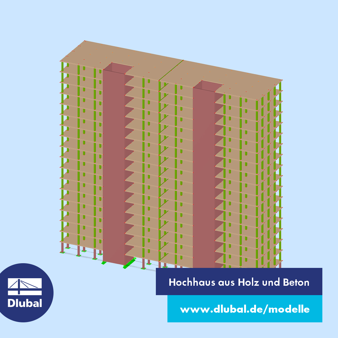 Hochhaus aus Holz und Beton