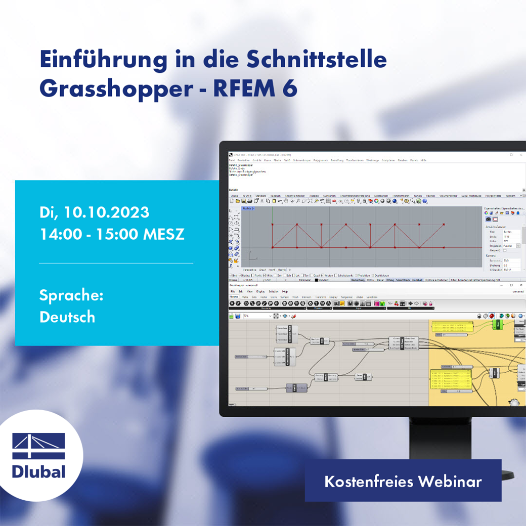 Einführung in die Schnittstelle Grasshopper - RFEM 6