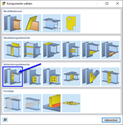 Auswahl der Stirnplattenkomponente
