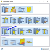 Auswahl der Stirnplattenkomponente
