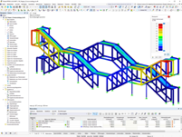 Verformung der Holzkonstruktion in RFEM