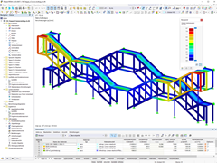 Verformung der Holzkonstruktion in RFEM