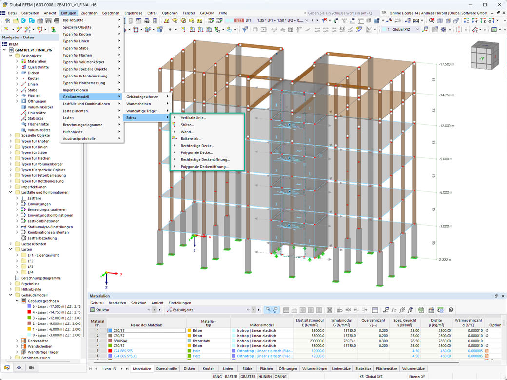 Feature 002664 | Modellierungswerkzeuge für Gebäudemodelle