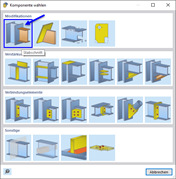 Auswahl der Stabschnitt-Komponente