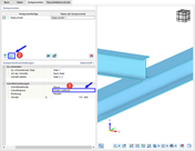 Definition der Schnittebene für Stabschnitt